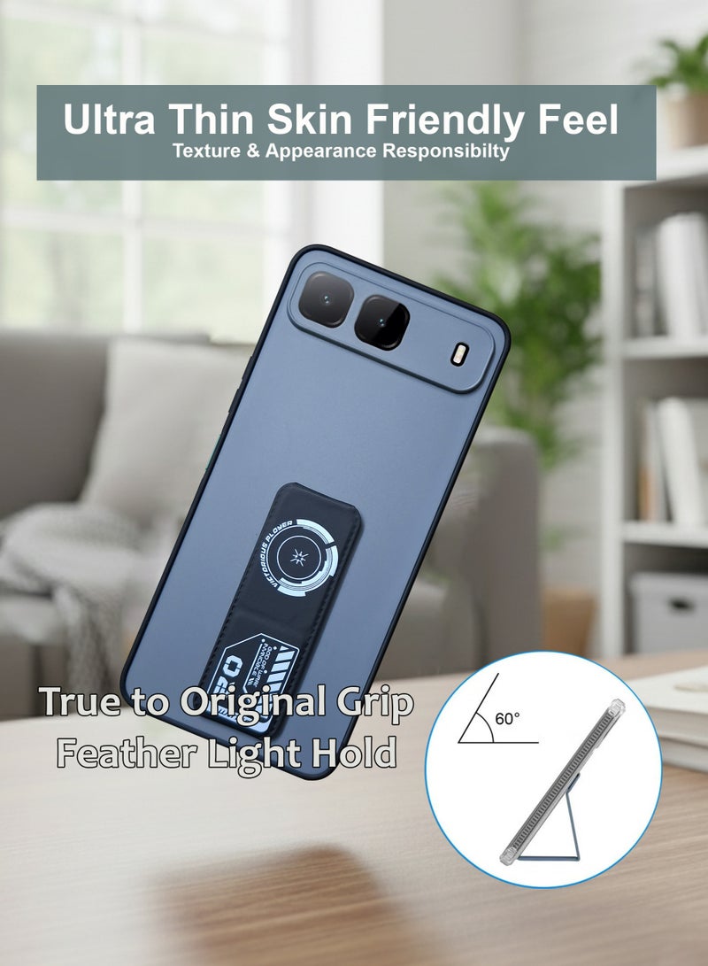 جراب Infinix Hot 60i 5G بمقبض يدوي - حامل مغناطيسي ومسند للهاتف - مقبض قوي لحامل السيارة المغناطيسي، جراب سيليكون أنيق وعملي، يوفر أقصى درجات الراحة ومشاهدة بدون استخدام اليدين - Image 2